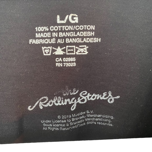 Bluenotes Official The Rolling Stones rainbow tongue lips long sleeve black top - Picture 4 of 6